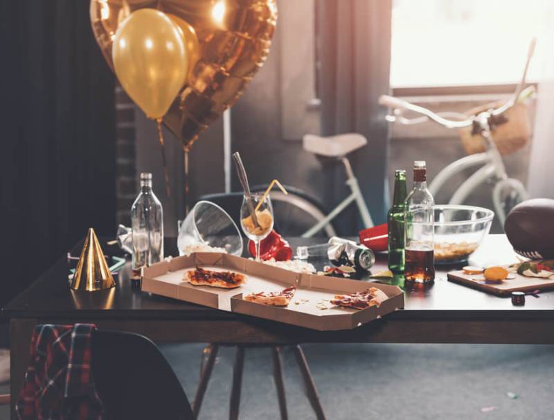 how to clean up after a party